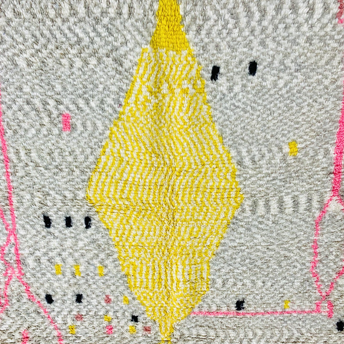 Moroccan Berber Rug, Grey Shag Rug, Hand-knotted wool rug, Moroccan Area Rug