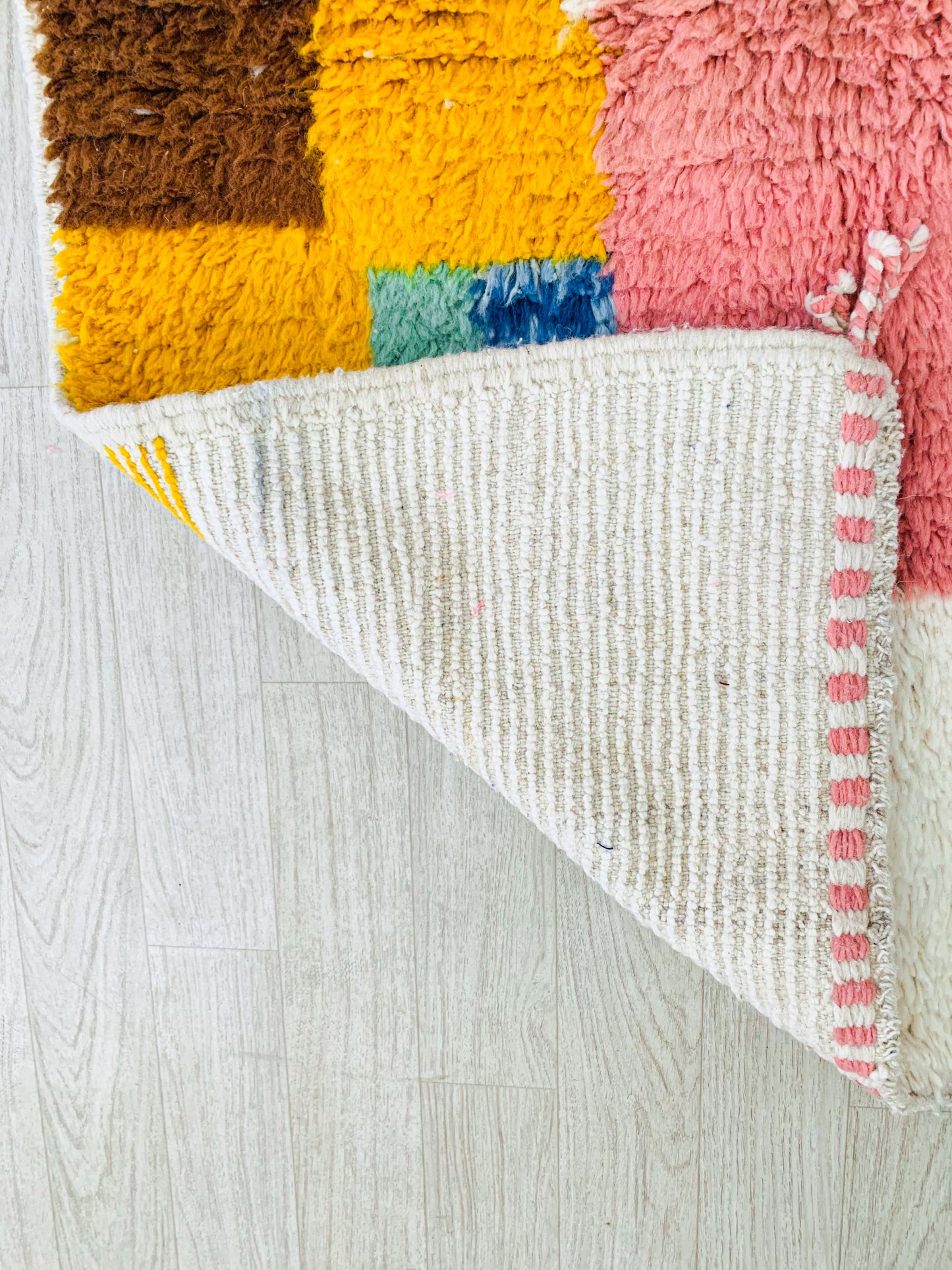 Moroccan Corolorful Abstract Beni Ouarain Rug