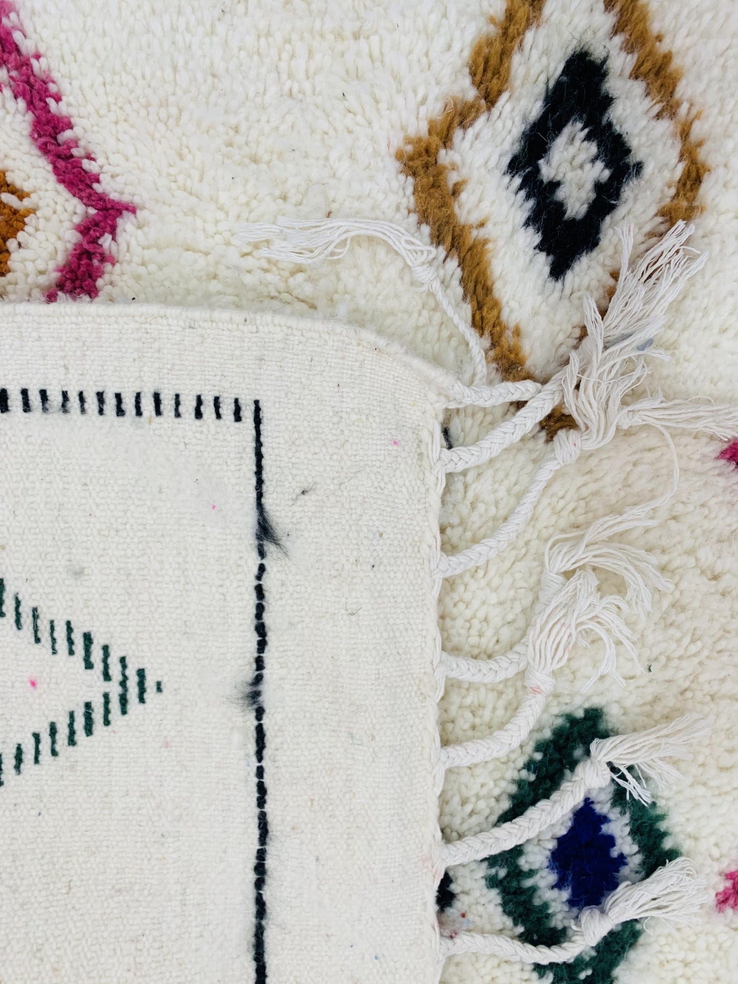 Colorful Beni Ouarain Moroccan Rug