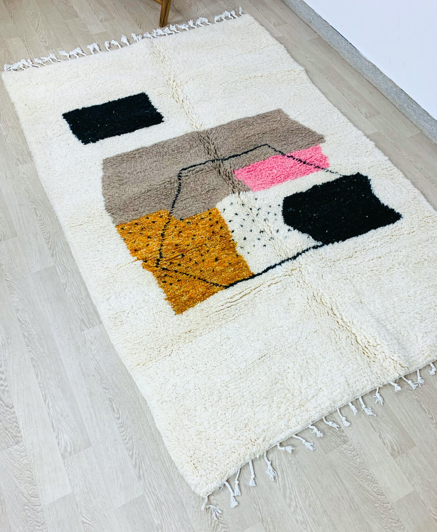 Moroccan Shag Rug, Modern Abstract Colorful Design