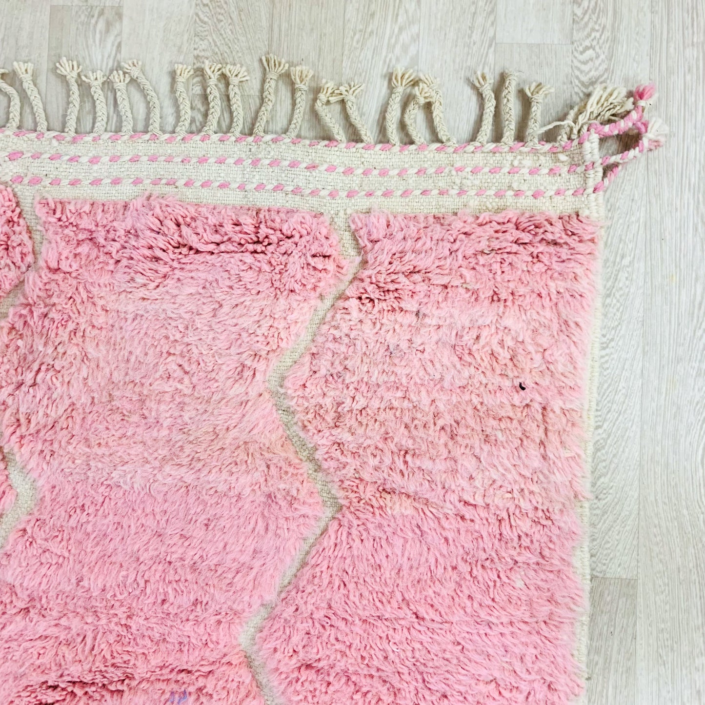 Hand-Tufted Pink Moroccan Shag Rug