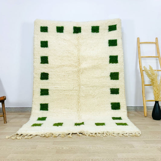 White and Green Checkered Border