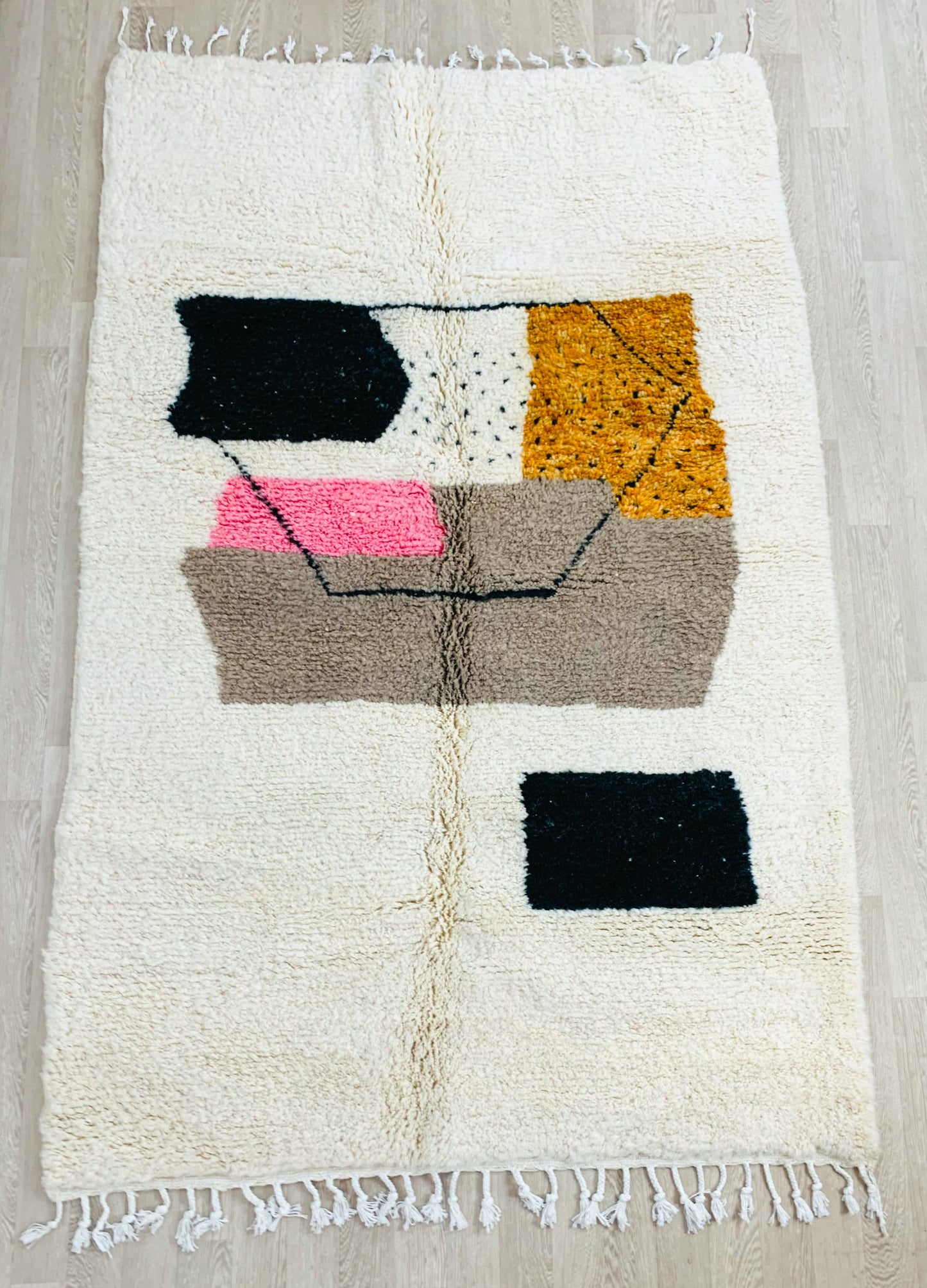 Moroccan Shag Rug, Modern Abstract Colorful Design