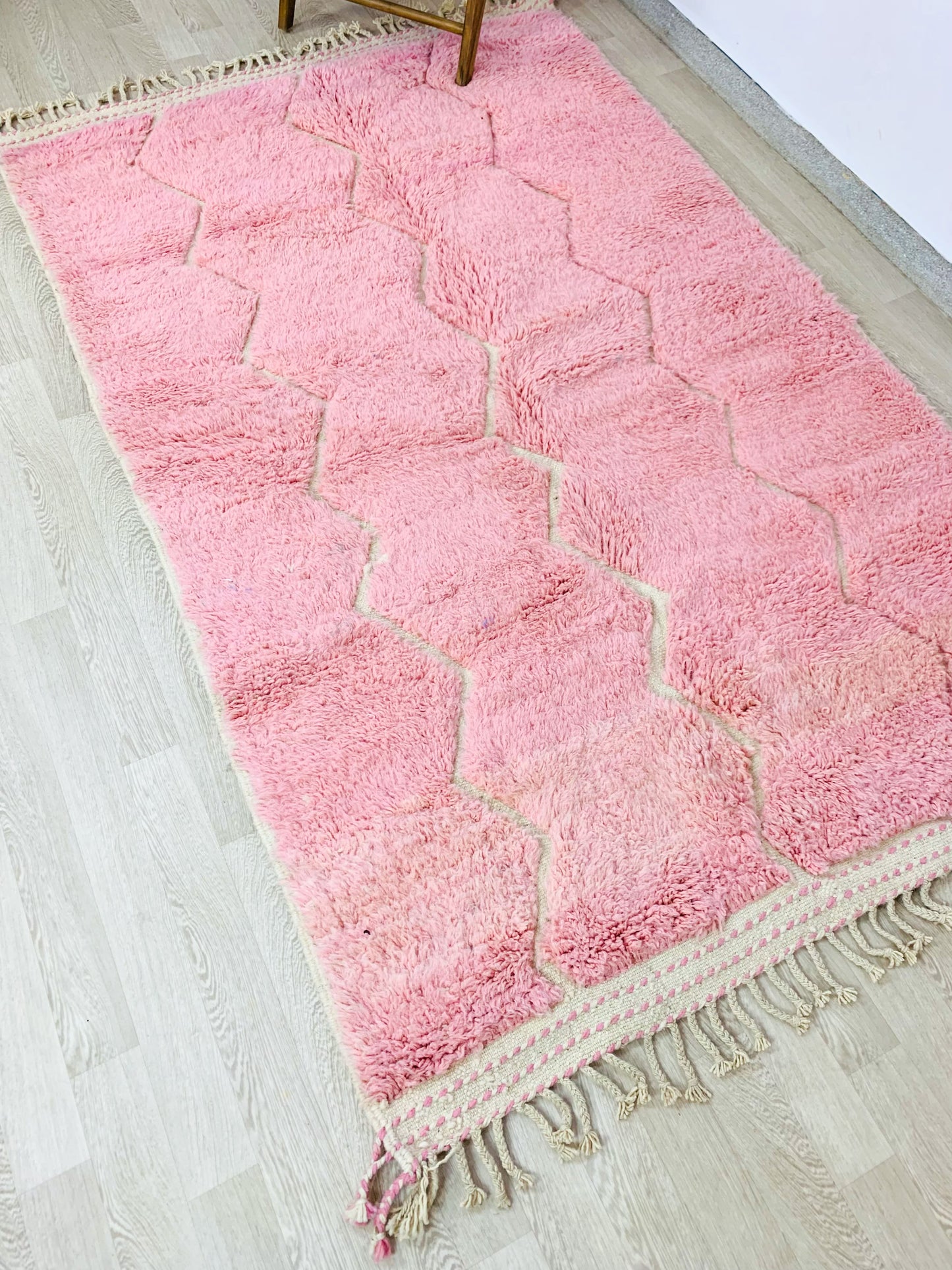 Hand-Tufted Pink Moroccan Shag Rug