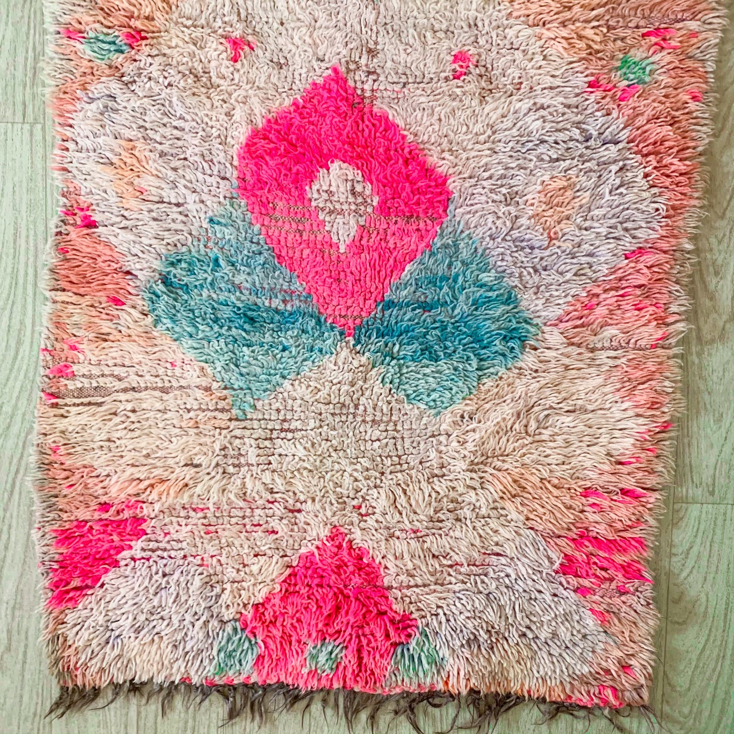 Moroccan Vintage Boujaad Pink Runner 9.7x2.88 ft / 296x88 cm